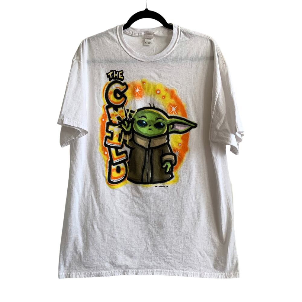 Fruit of the Loom XL Baby Yoda The Child Airbrush T-Shirt